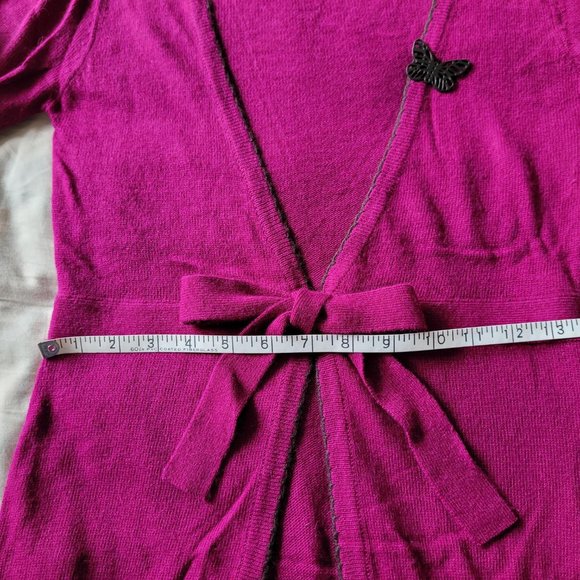 MNG fuchsia angora-blend cardigan (Size S) - Picture 8 of 10